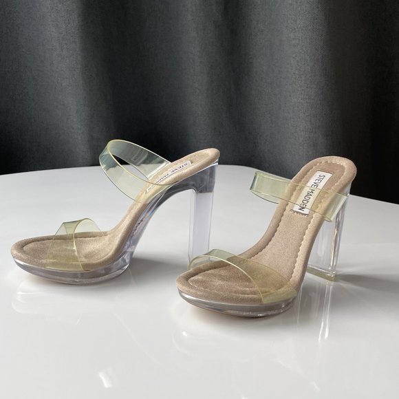 Steven Madden Glassy/Clear High Heel - Size 5.5 - Picture 8 of 9